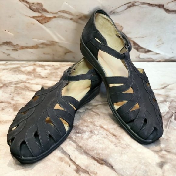 BeautiFeel Shoes - BeautiFeel Leather Comfort Adjustable Sandals - Size 41 (Women's 9.5)